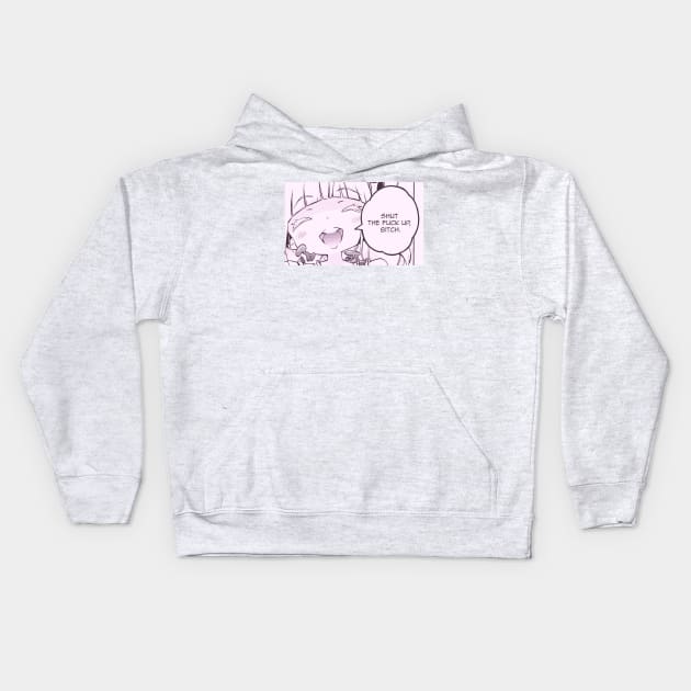 Cute Anime Girl Sticker Kids Hoodie by hentaifanatic